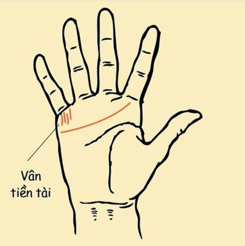 đường tiền tài trên bàn tay