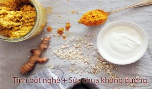 xoá vết thâm mụn trên da mặt bằng tinh bột nghệ